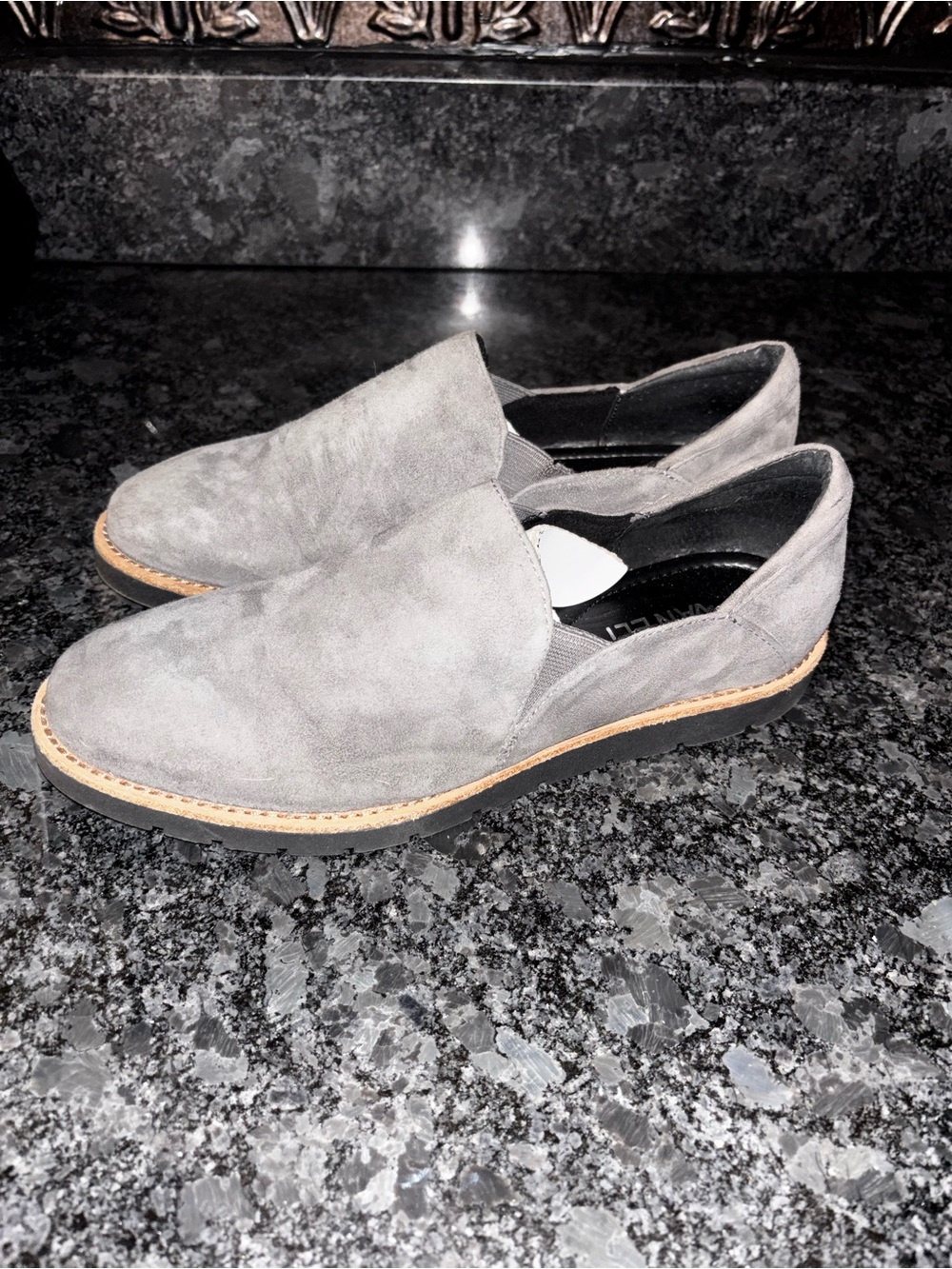Gray Van Eli Jager suede loafers
